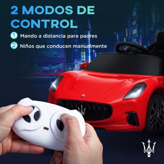 Aiyaplay Maserati Gran Turismo Folgore Coche Eléctrico Para Niños Rojo