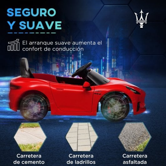 Aiyaplay Maserati Gran Turismo Folgore Coche Eléctrico Para Niños Rojo