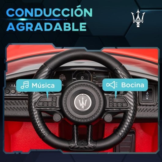 Aiyaplay Maserati Gran Turismo Folgore Coche Eléctrico Para Niños Rojo