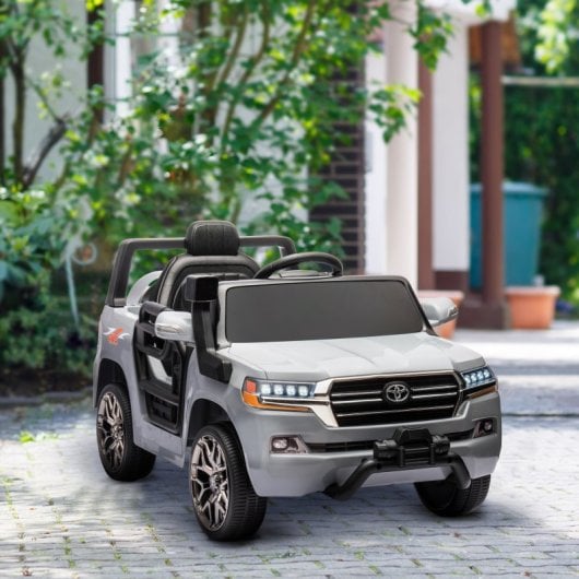 Aiyaplay Toyota Land Cruiser Coche Eléctrico Para Niños De +3 Años Gris