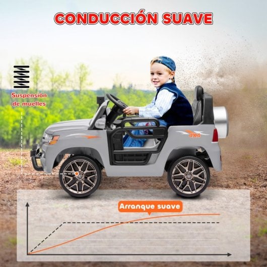 Aiyaplay Toyota Land Cruiser Coche Eléctrico Para Niños De +3 Años Gris