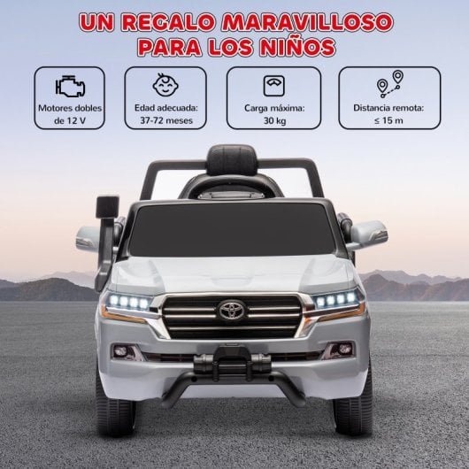 Aiyaplay Toyota Land Cruiser Coche Eléctrico Para Niños De +3 Años Gris