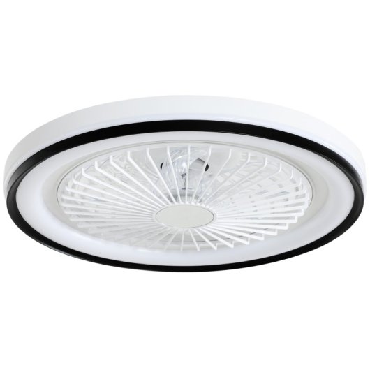 Homcom Ventoinha de Teto Com Luz LED 48,5 W Motor Dc Reversível Branca