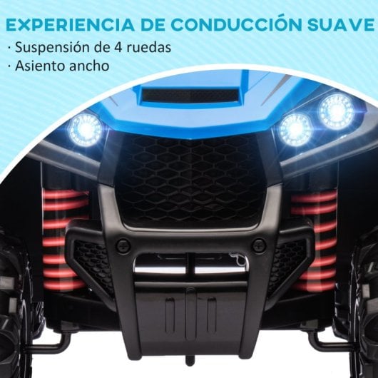 Aiyaplay Quad Eléctrico Para Niños De +3 Años Con Batería 12v Azul