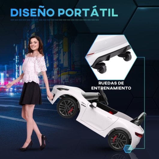 Aiyaplay Maserati Gran Turismo Folgore Coche Eléctrico Para Niños Blanco