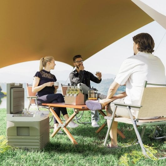 Outsunny Nevera Portátil Eléctrica 30L 12v/24v Con Compresor Pantalla Led Verde