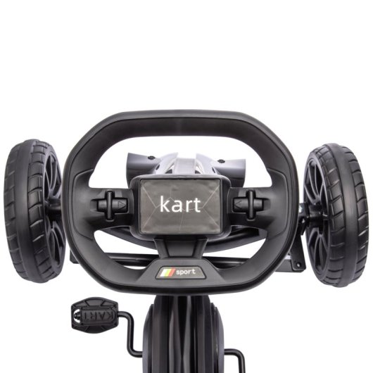 Homcom Kart Pedales Para Niños De 3-8 Años Con Asiento Ajustable Negro