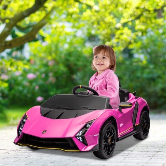 Aiyaplay Lamborghini Autentica Coche Eléctrico Para Niños De +3 Años Rosa