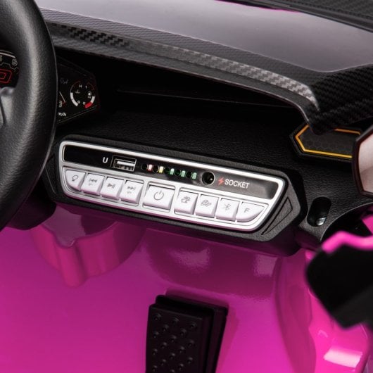 Aiyaplay Lamborghini Autentica Coche Eléctrico Para Niños De +3 Años Rosa