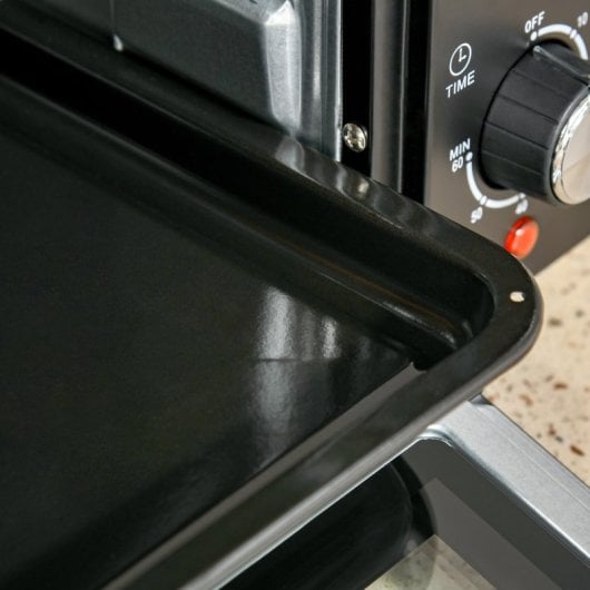 Homcom Forno Elétrico De Bancada De 21l 1400w Com Temporizador Preto