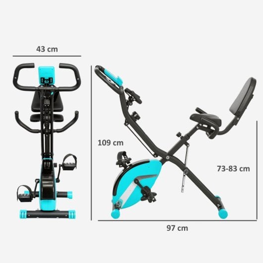 Sportnow Bicicleta Estática Plegable Con Resistencia Magnética De 8 Niveles
