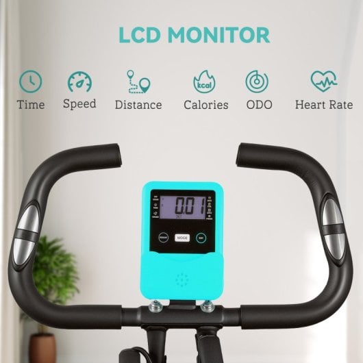 Sportnow Bicicleta Estática Plegable Con Resistencia Magnética De 8 Niveles