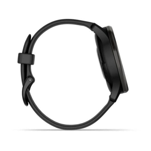 Smartwatch ibrido Garmin vívomove Trend con lunetta in acciaio inossidabile nero e cinturino in silicone nero