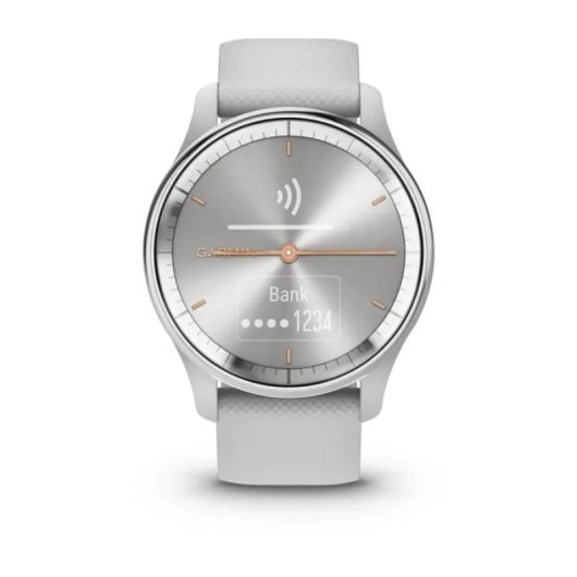 Garmin vívomove Trend Smartwatch Híbrido Bisel Acero Inoxidable Plata y Correa de Silicona Gris