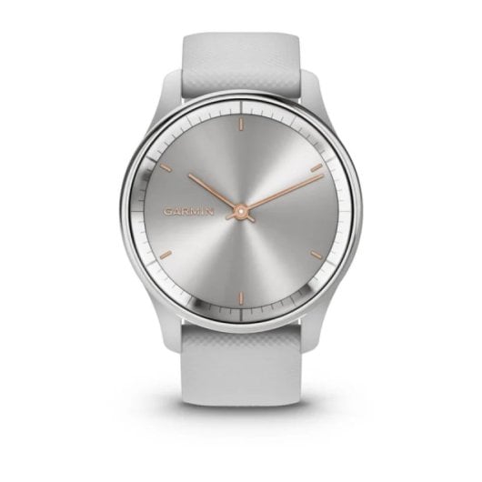 Garmin vívomove Trend Smartwatch Híbrido Bisel Acero Inoxidable Plata y Correa de Silicona Gris