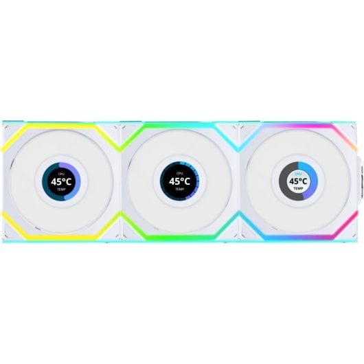 Lian Li UNI FAN SL Wireless LCD 120 Pack Triple Ventilador Suplementario 120mm Blanco