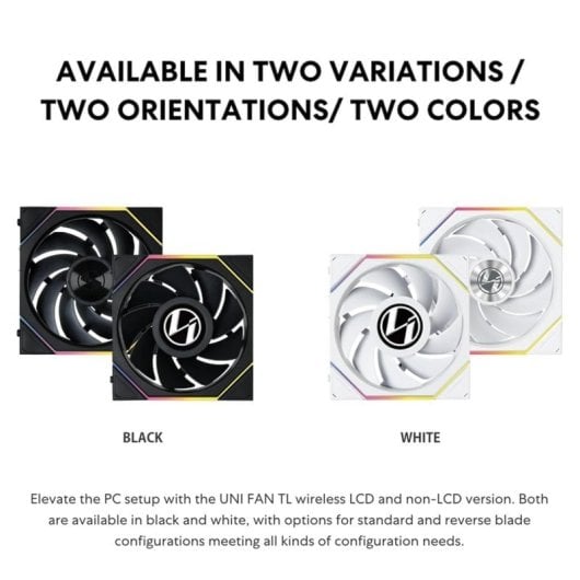 Lian Li UNI FAN TL 120 Wireless Pack 3x Ventoinhas Suplementares 120mm Pretas