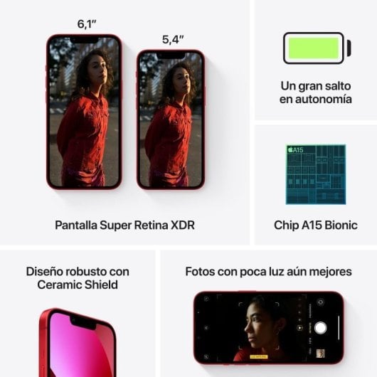 Replay iPhone 13 128GB Rojo Refurbished