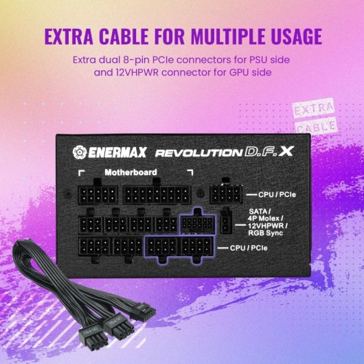 Enermax Revolution DFX ATX 3.0 PCIe 5.0 1050W 80 Plus Gold Modular