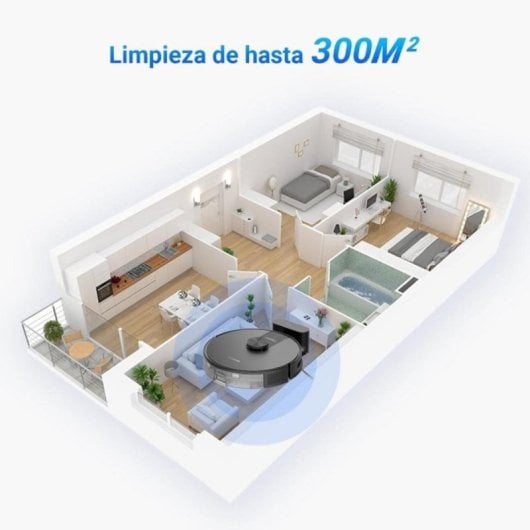 Aspirador Robô com Mopa EZVIZ RE4 Navegação LiDAR 4.000 Pa Controlo por Voz