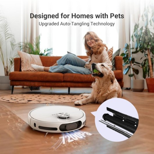 Aspirateur robot laveur EZVIZ RS20 Pro avec station de vidange automatique, blanc