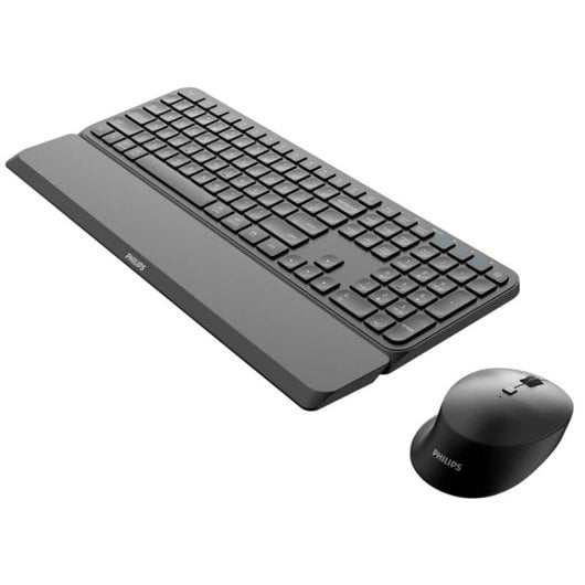 Philips SPT6607B/16 Combo Teclado y Ratón 3200 DPI Inalámbricos Bluetooth Negros