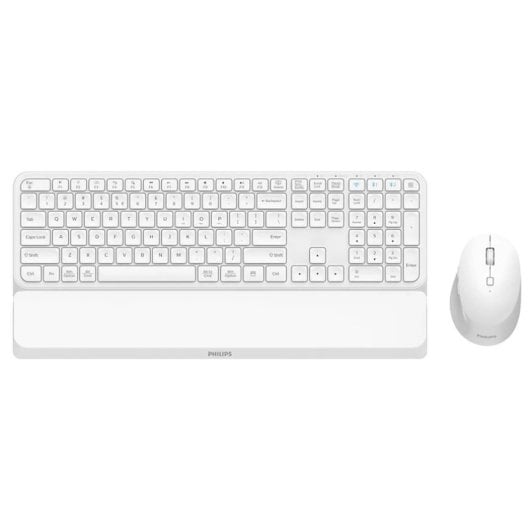 Philips SPT6607W/16 Combo Teclado y Ratón Inalámbrico 2,4 GHz Bluetooth Teclas de Perfil Bajo Blanco