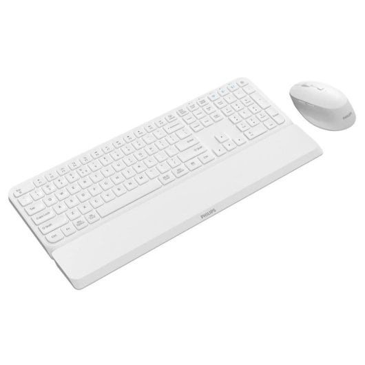 Philips SPT6607W/16 Combo Teclado y Ratón Inalámbrico 2,4 GHz Bluetooth Teclas de Perfil Bajo Blanco
