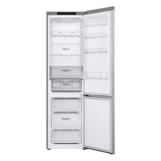 Frigorífico LG Combi No Frost 203 cm 387L D Prata Portas Reversíveis Prime Prata