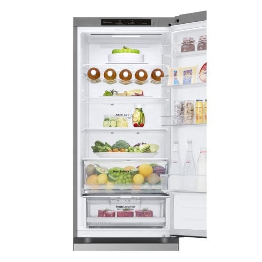Frigorífico LG Combi No Frost 203 cm 387L D Prata Portas Reversíveis Prime Prata