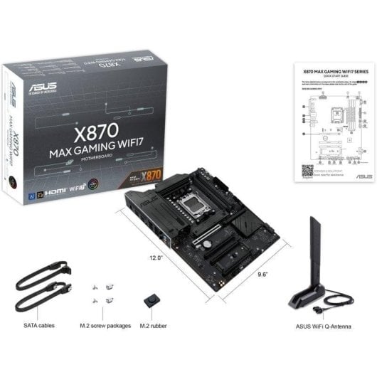 Carte mère ASUS X870 MAX GAMING WIFI7 X870 Socket AM5 DDR5 ATX WiFi 7 PCIe 5.0 RGB