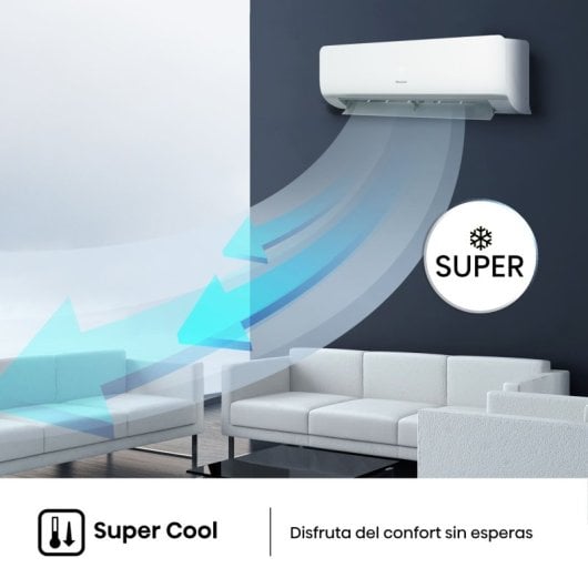 Hisense KC25YR03G Aire Acondicionado Split 1x1 Inverter Con Bomba De Calor 2.236 Frigorías