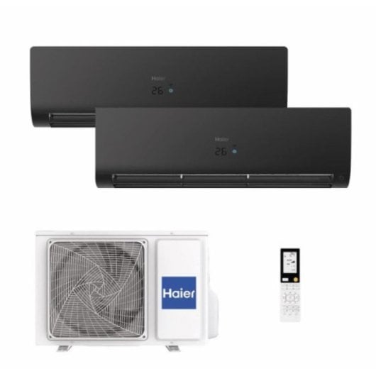 Haier Flexis.Plus 25+35/50 Aire Acondicionado Multisplit 2x1 Inverter Con Bomba De Calor 4.472 Frigorías Negro