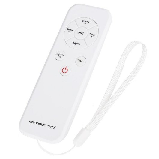 Ventilador de Torre Emerio TFN-122500 65W 3 Velocidades Sin Aspas Mando a Distancia Luz LED Temporizador