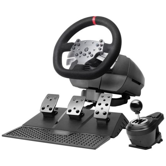Mars Gaming MWH-RSX Volante Simracing Force Feedback Motor Dual Set 3 Pedales Palanca de Cambios
