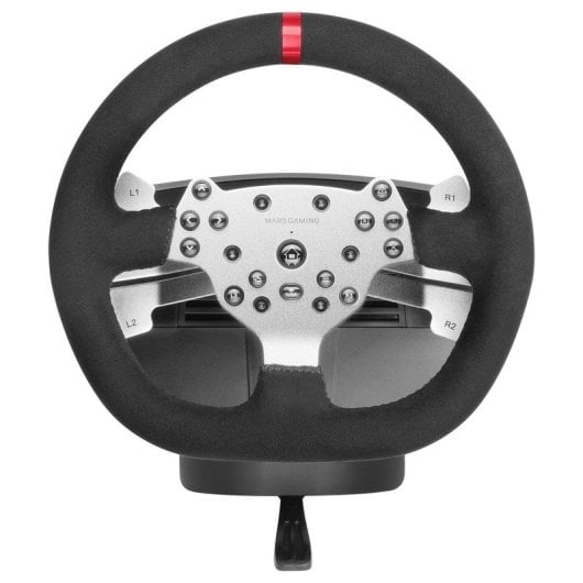 Mars Gaming MWH-RSX Volante Simracing Force Feedback Motor Dual Set 3 Pedales Palanca de Cambios