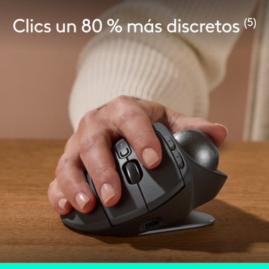 Logitech MX Ergo S Ratón Inalámbrico Bluetooth Trackball 2000 DPI Grafito