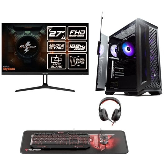 PcCom Ready Intel Core i5-12400F / 32GB / 1TBSSD / RTX 4060 / Windows 11 Home + Pack Gaming