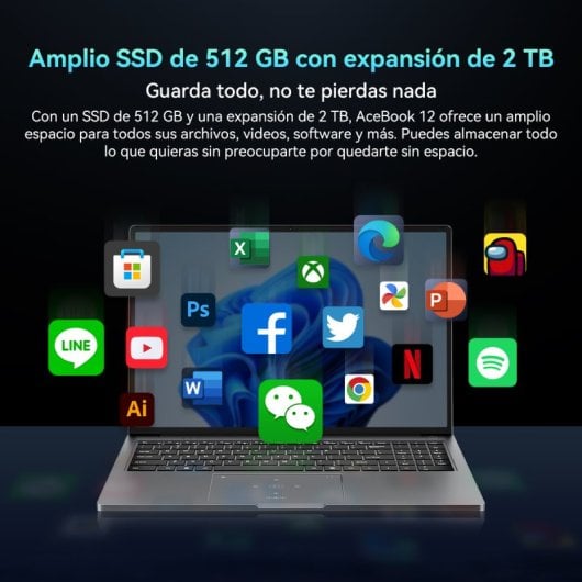 Blackview Acebook 12 Intel Core i5-12450H/16GB/512GB SSD/16" Teclado USA