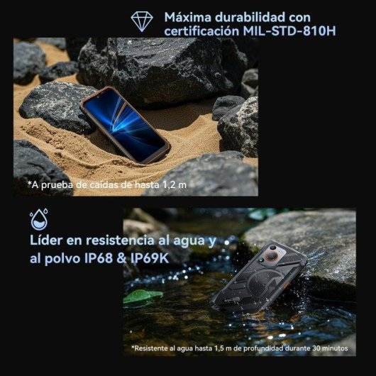 OSCAL Marine 1 4G 128GB 4GB 6.56" Nero Certificazione MIL-STD-810H