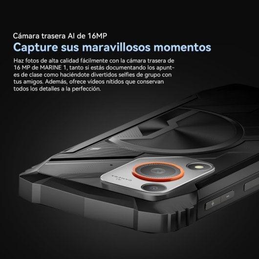 OSCAL Marine 1 Smartphone Robusto 6.56" 4GB/128GB Dual SIM 5100mAh Android 15 Negro