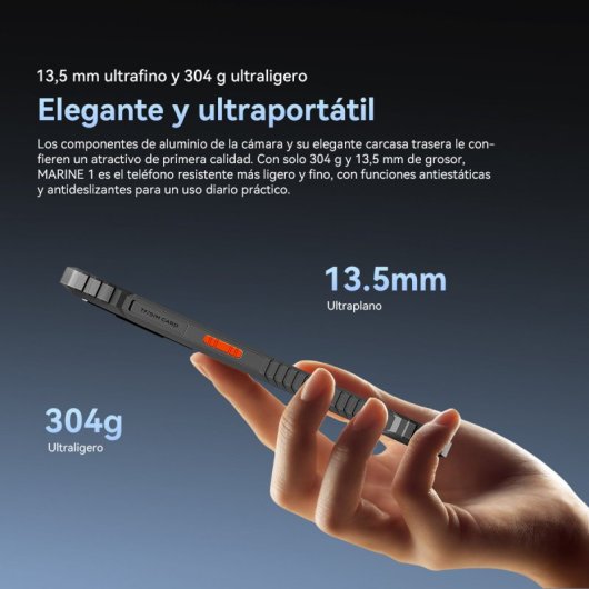 OSCAL Marine 1 Smartphone Robusto 6.56" 4GB/128GB Dual SIM 5100mAh Android 15 Negro