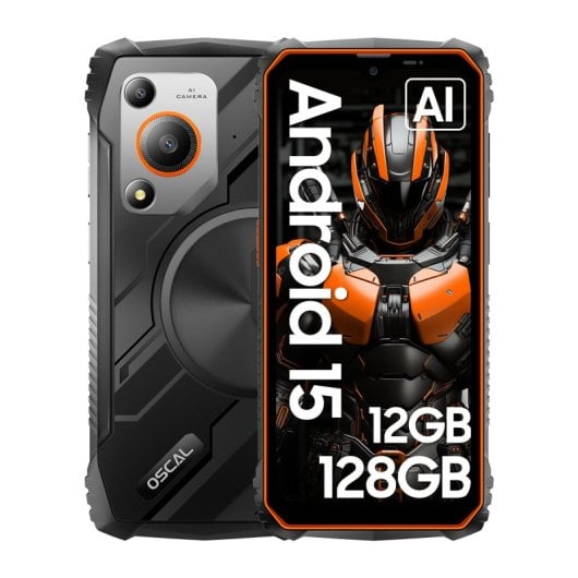 OSCAL Marine 1 Smartphone Robusto 6.56" 4GB/128GB Dual SIM 5100mAh Android 15 Naranja