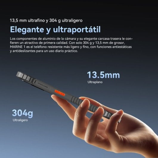 OSCAL Marine 1 Smartphone Robusto 6.56" 4GB/128GB Dual SIM 5100mAh Android 15 Naranja