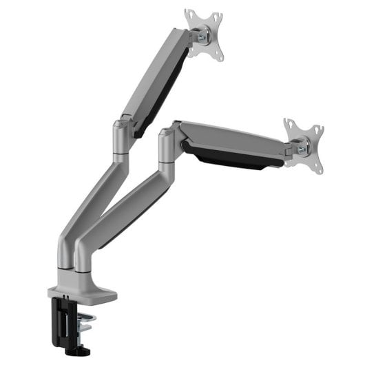 Ewent EW1528 Soporte de Escritorio para Doble Monitor hasta 35" VESA 100x100 Máx. 20Kg Plata