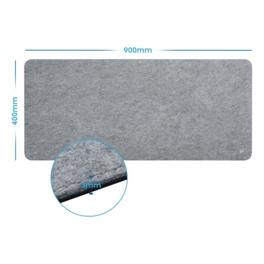 Ewent EW3185 Alfombrilla para Mouse Gaming Extra Grande 900x400x3mm Gris Claro