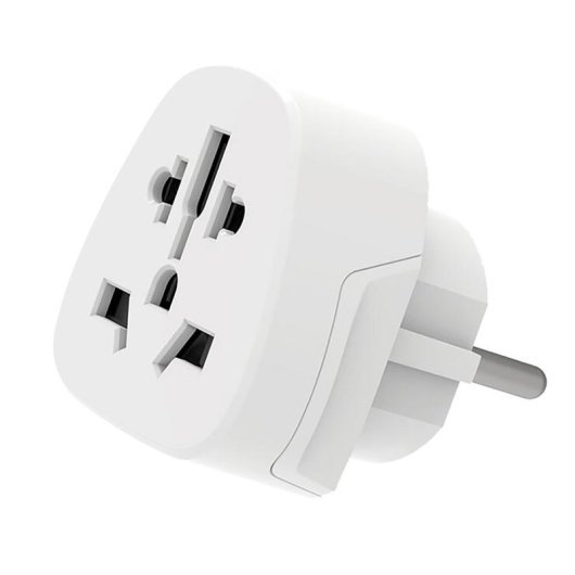 Ewent EW1480 Adaptador Eléctrico de Viaje Universal EU/UK/USA/AUS Blanco