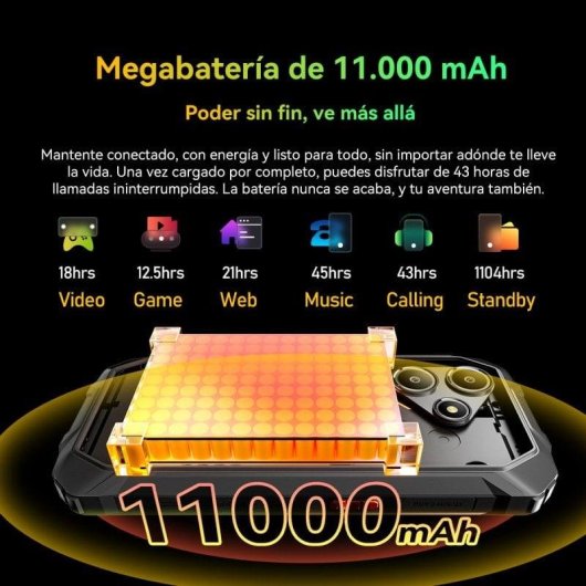 OSCAL Marine 2 Orange 6,56" 4G 8GB 256GB Outdoor Smartphone