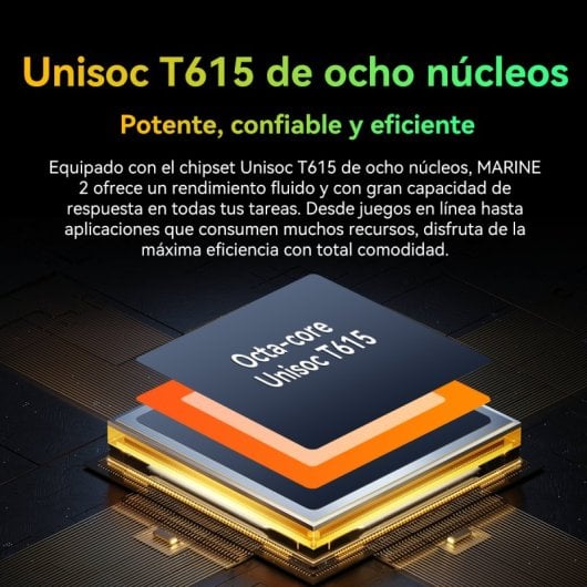 OSCAL Marine 2 Smartphone Robusto 6.56" 8GB/256GB Dual SIM NFC 11000mAh 18W Android 15 Negro