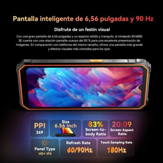 Blackview BV4800 SE Smartphone Robusto 6.56" 4GB/64GB Dual SIM NFC 5100mAh Android 15 Verde